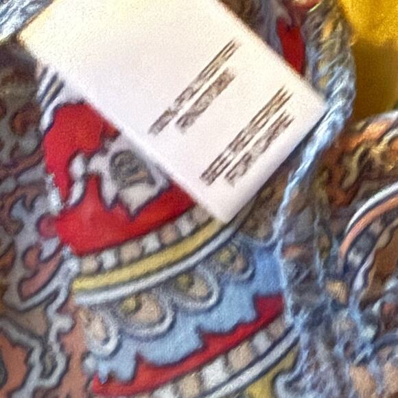 Y2K Semi Sheer Boho Colorful Bell Sleeve Ruffled Jacket XL Feminine Festival - Picture 9 of 9